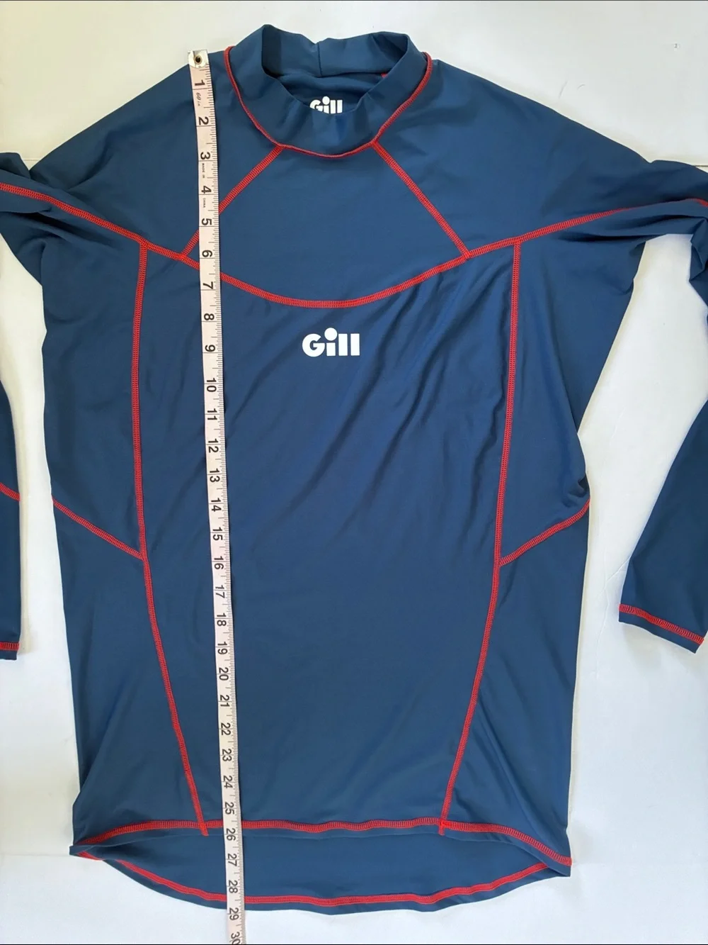 Gill Men’s Pro Rash Vest Shirt Navy Long-Sleeve Rash Guard UV 50+ Large
